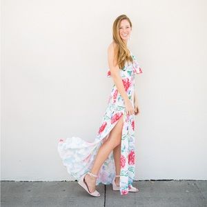 Floral Maxi Dress with Slit